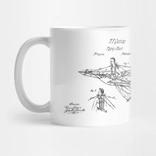 Man Power 1869 Flying Machine, original patent drawing white background Mug